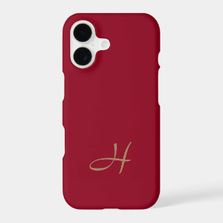 Burgunder-Ton Monogramm iPhone 7 Plus Hülle