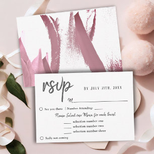 Burgunder-Tulpen-Blumen-Hochzeits-Menü-Auswahlkart RSVP Karte
