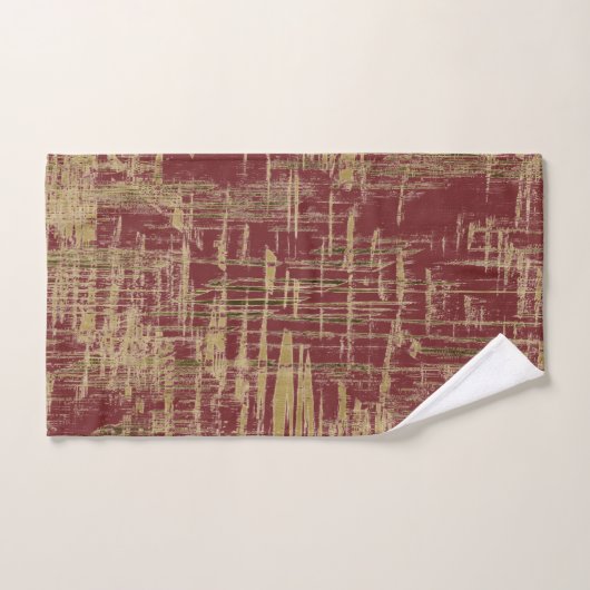 Burgunder und Gold Badhandtuch Set (Handtuch)