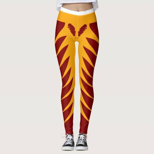 Burgunder- und GoldLeggings Leggings (Vorderseite)