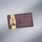 Burgunder- und GoldWeinhandlung-magnetische Magnetische Visitenkarte (Beispiel)