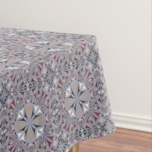 Burgunder und graues elegantes Muster Tischdecke
