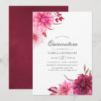 Burgunder und roséfarbene Herbst-Quinceañera-Blume
