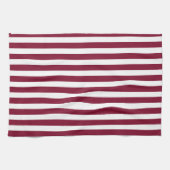 Burgunder und weiße Süßspeisen Geschirrtuch (Horizontal)