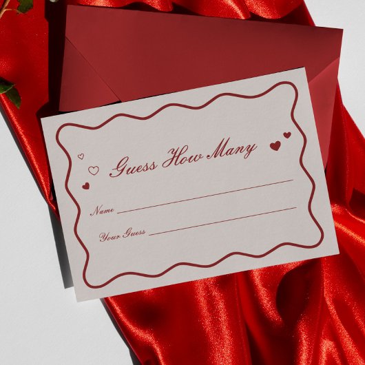 Burgunder Valentinstag Junggesellinnen-Abschied Er Begleitkarte