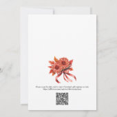 Burgunder 'Vom Markt weg' QR-Code Junggesellinnena Einladung (Rückseite)