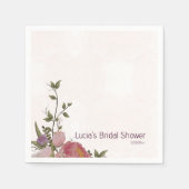 Burgunder Wald Brautparty Serviette (Vorderseite)