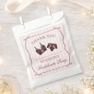 Burgunder Wäsche Junggesellinnenabschied Slip-Part Geschenktütchen