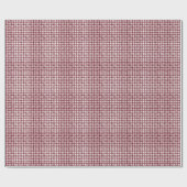 Burgunder-Wasserfarben-Gingham Geschenkpapier (Flach)