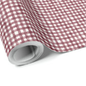 Burgunder-Wasserfarben-Gingham Geschenkpapier (Rolleneckpunkt)