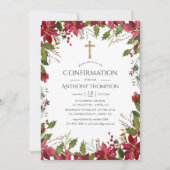 Burgunder Wasserfarbenflorbestätigung Einladung (Vorderseite)