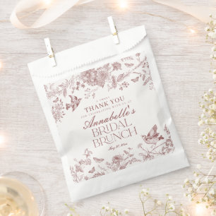 Burgunder-Weihnachts-Blumen-Hochzeits-Brunch-Desse Geschenktütchen