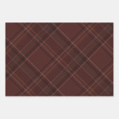 Burgunder-Weihnachtskariert dunkel elegante Feiert Geschenkpapier Set (Vorderseite 2)