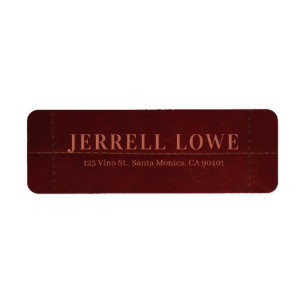 Burgunder-Wein-Farbton Vintage-Leder personalisier
