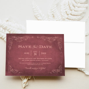 Burgunder Wein Rebstock Weinberg Hochzeit Save The Date