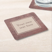 Burgunder-Wein Rechteckiger Pappuntersetzer (angewinkelt)