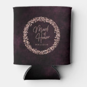 Burgunder Wein & Rose Gold Hochzeit Trauzeugin Dosenkühler (Vorderseite)