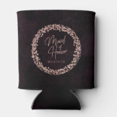 Burgunder Wein & Rose Gold Hochzeit Trauzeugin Dosenkühler (Rückseite)