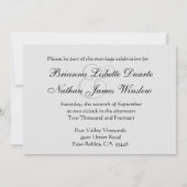 Burgunder Wein & White Damask Hochzeitslinen Papie Einladung (Rückseite)