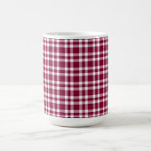 Burgunder Weiß Karomuster Kaffeetasse (Mittel)