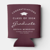 Burgunder Weißer Abschluss 2024 kühler Dosenkühler (Rückseite)