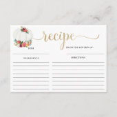 Burgunder, weißer Kürbiskernrezept Brautparty Begleitkarte (Vorderseite)