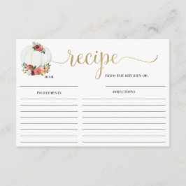 Burgunder, weißer Kürbiskernrezept Brautparty Begleitkarte