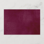 Burgunder, weißer Kürbiskernrezept Brautparty Begleitkarte (Rückseite)