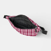 Burgunder-weißes Karomuster Bauchtasche (Offen)