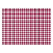 Burgunder-weißes Karomuster Tischdecke (Vorderseite (Horizontal))