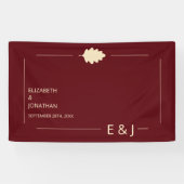 Burgunderne Hochzeit im Herbst Banner (Horizontal)