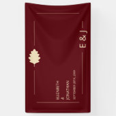 Burgunderne Hochzeit im Herbst Banner (Vertikal)