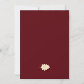 Burgunderne Hochzeit im Herbst Save The Date (Rückseite)