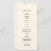 Burgunderrot | Blau | Hochzeitsprogramm für Rote F Einladung (Rückseite)