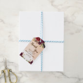 Burgunderrot | Danke für die kommende Gastgeschenk Geschenkanhänger (Mit Garn)