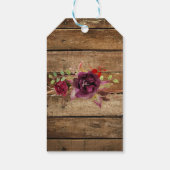 Burgunderrot | Danke für die kommende Gastgeschenk Geschenkanhänger (Rückseite)