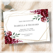 Burgunderrot | Marsala Red Floral Wedding