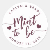 Burgunderrot | Muss Personalisierte Gastgeschenk H Runder Aufkleber (Vorderseite)