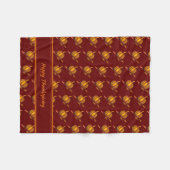 Burgunderrot | PUMPKIN Custom | GLÜCKLICH DANKSGIV Fleecedecke (Vorderseite (Horizontal))