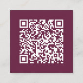 Burgunderrot | QR-Code | Hochzeit RSVP Begleitkarte (Rückseite)