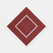 Burgunderrot-weiße Servietten (Ecke)