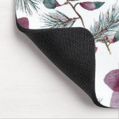 Burgunderrote Blumen Mousepad (Ecke)