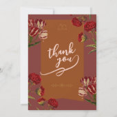 Burgunderrote Floraleinladung Einladung (Rückseite)