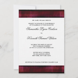 Burgunderrote Hochzeitseinladung Einladung