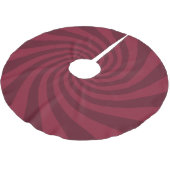 Burgunderrote Sternenexplosions-Zuckerwatte-Twist Polyester Weihnachtsbaumdecke (Schrägansicht)