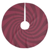 Burgunderrote Sternenexplosions-Zuckerwatte-Twist Polyester Weihnachtsbaumdecke (Vorderseite)