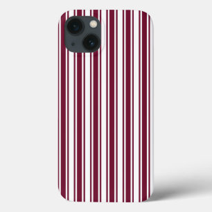 Burgunderrote und weiße Candy-Streifen Case-Mate i iPhone Hülle