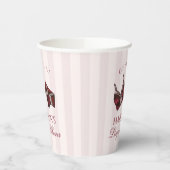 Burgunderrote Wäsche Dusche Junggesellinnenabschie Pappbecher (Links)