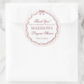 Burgunderrote Wäsche Dusche Junggesellinnenabschie Runder Aufkleber (Tasche)