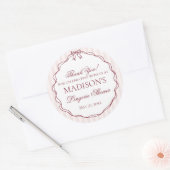 Burgunderrote Wäsche Dusche Junggesellinnenabschie Runder Aufkleber (Umschlag)